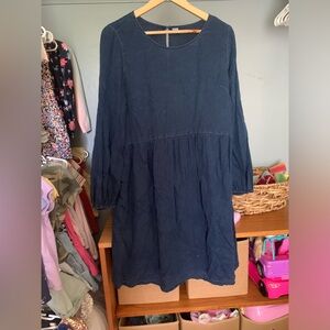 Denim baby doll dress